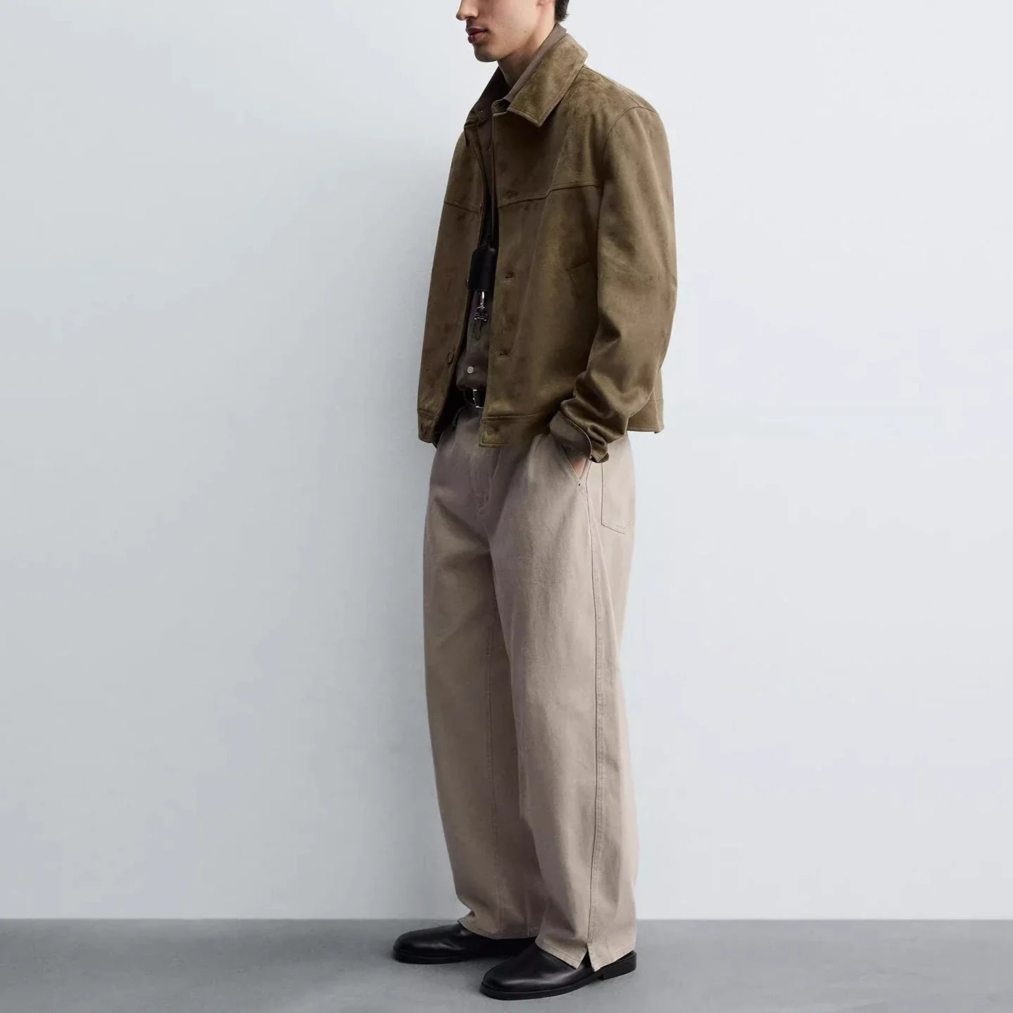 CALVETTI® Slim Fit Faux Suede Jacket – Old Money Edition