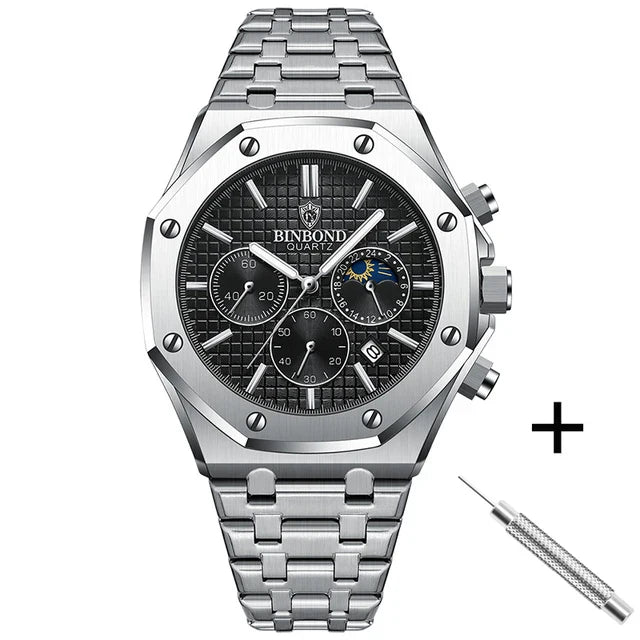BINBOND® Luxury Luminous Stainless Steel Watch