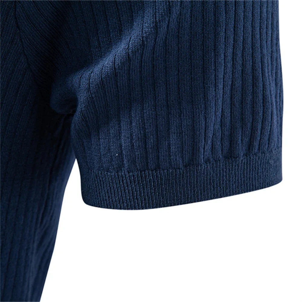 PACCINO® Classic Solid Knit Polo Shirt