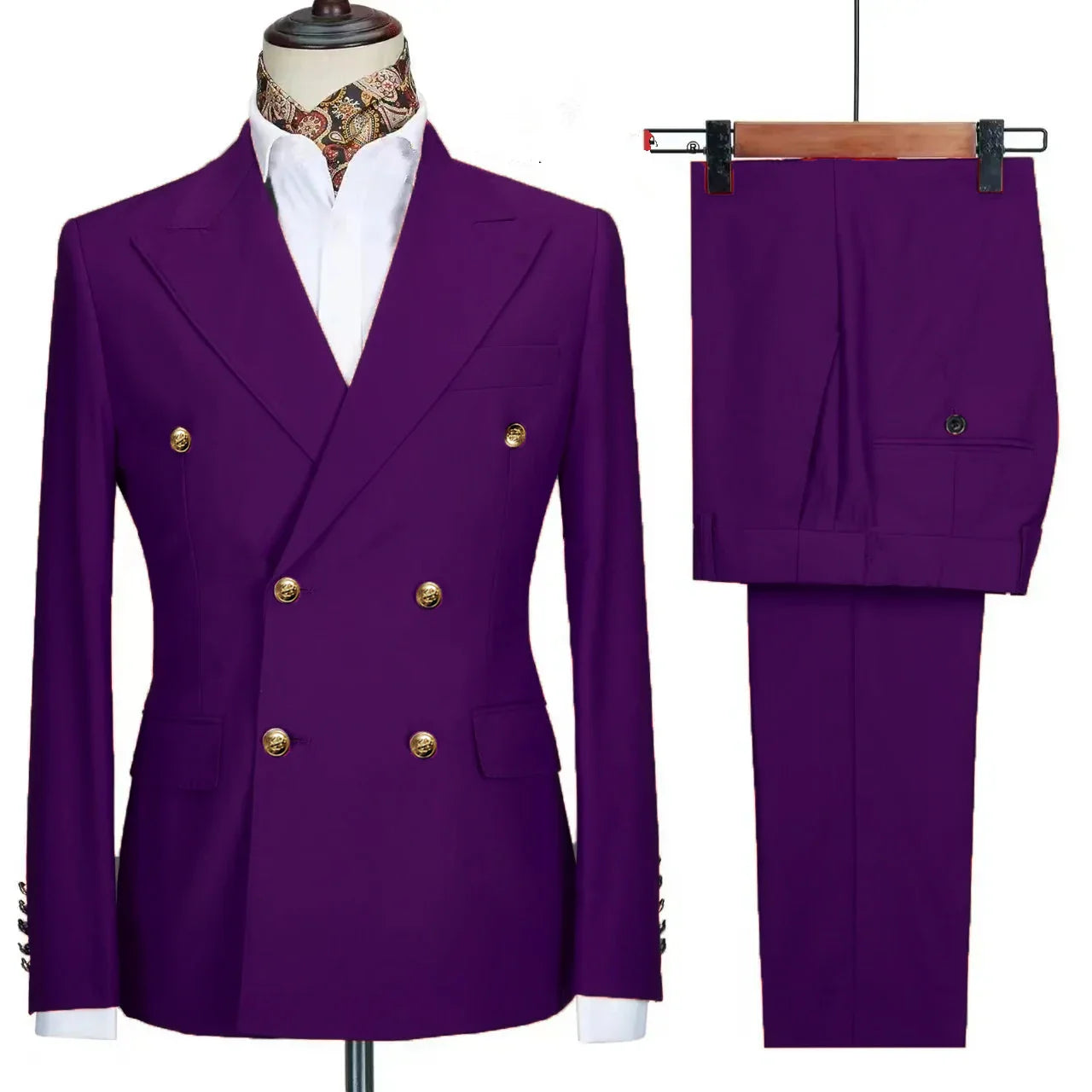 RENNEI® Slim Fit Suit Blazers Jacket Pants