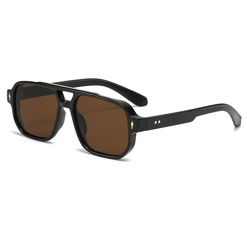 STIRLING® Square Tortoiseshell Preppy Sunglasses