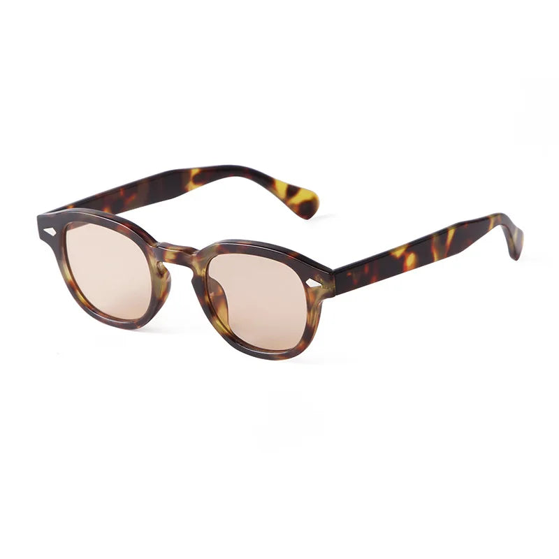 SOLARI® Retro Shell Round Rivet Sunglasses