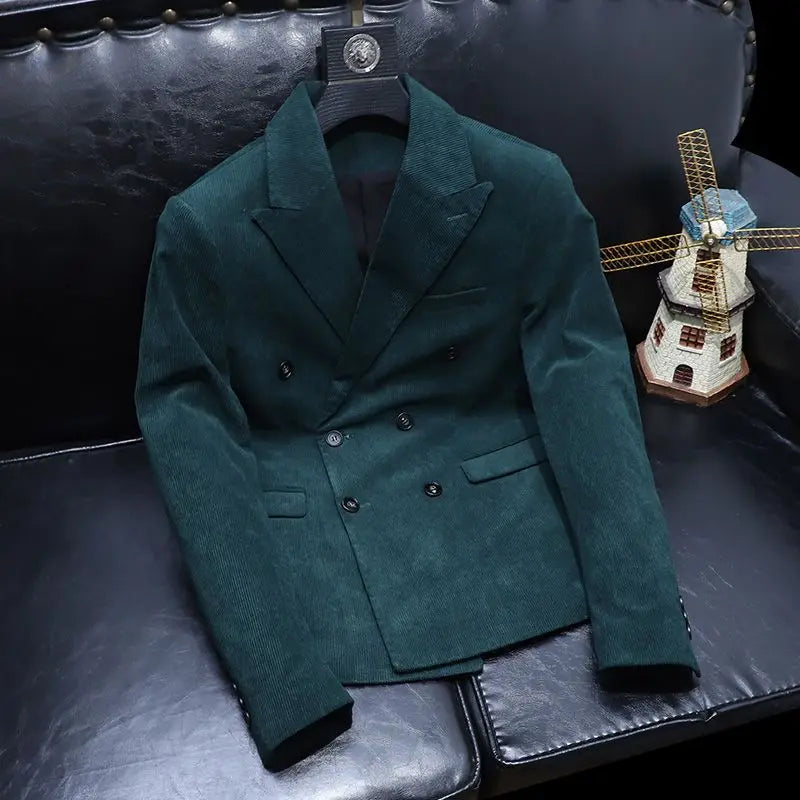 DALMORE® Double-Breasted Corduroy Slim Blazer