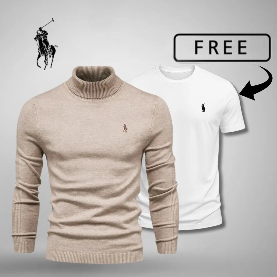 RL Premium Roll Neck Jumper + Free T-Shirt Today