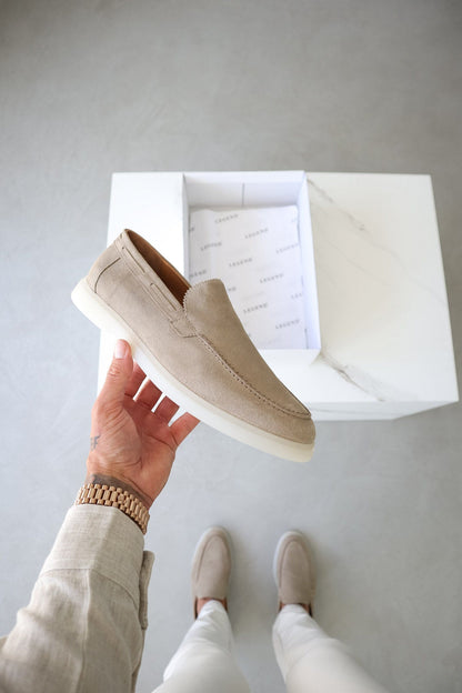 SUEDE LOAFER - BEIGE