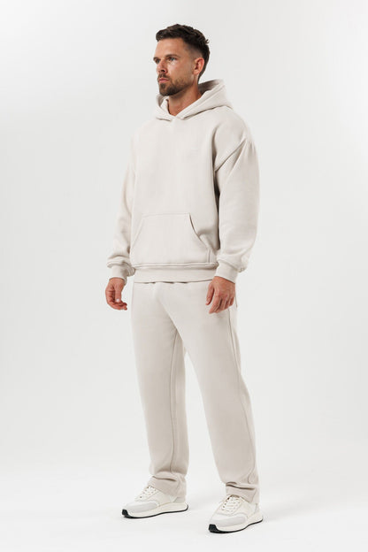 PRINT HOODIE - BEIGE