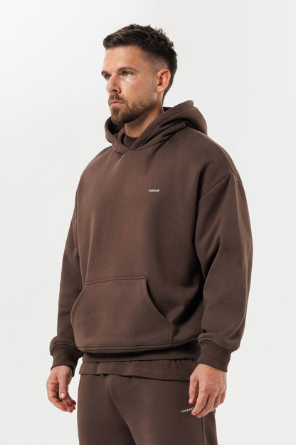 PRINT HOODIE - BROWN