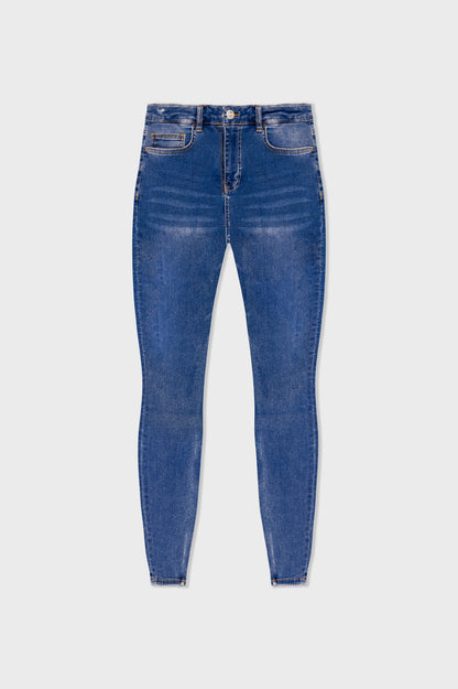 SKINNY FIT JEANS NON RIPPED - DARK BLUE