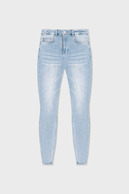 SKINNY FIT JEANS NON RIPPED - STONE WASHED