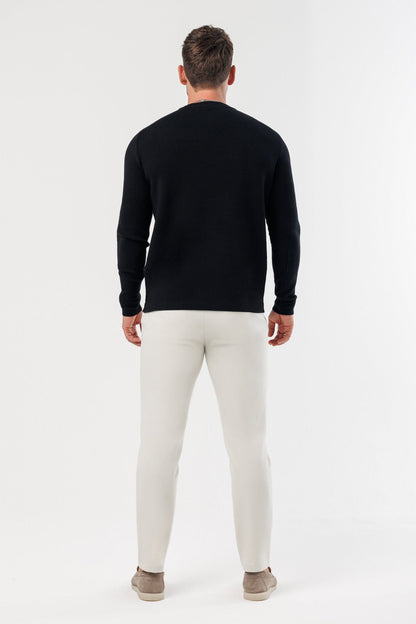 LUXE KNIT SWEATER - BLACK