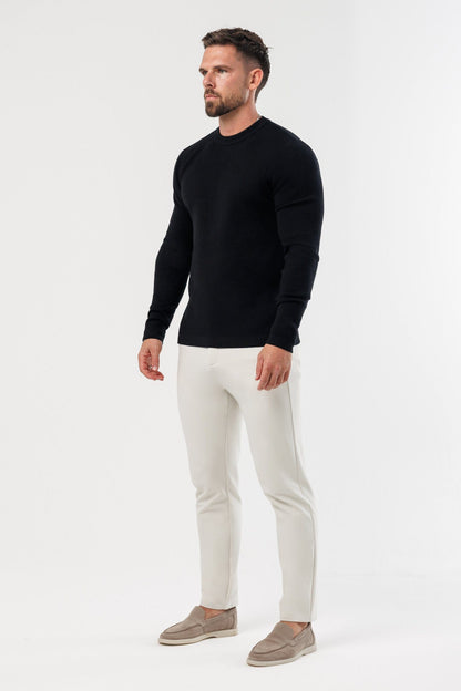LUXE KNIT SWEATER - BLACK