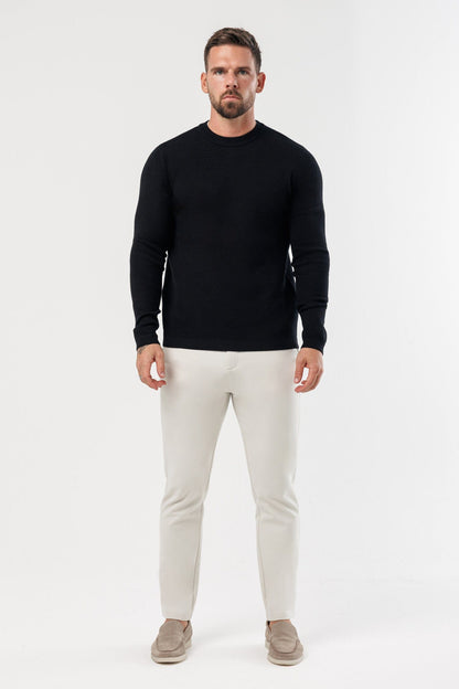LUXE KNIT SWEATER - BLACK