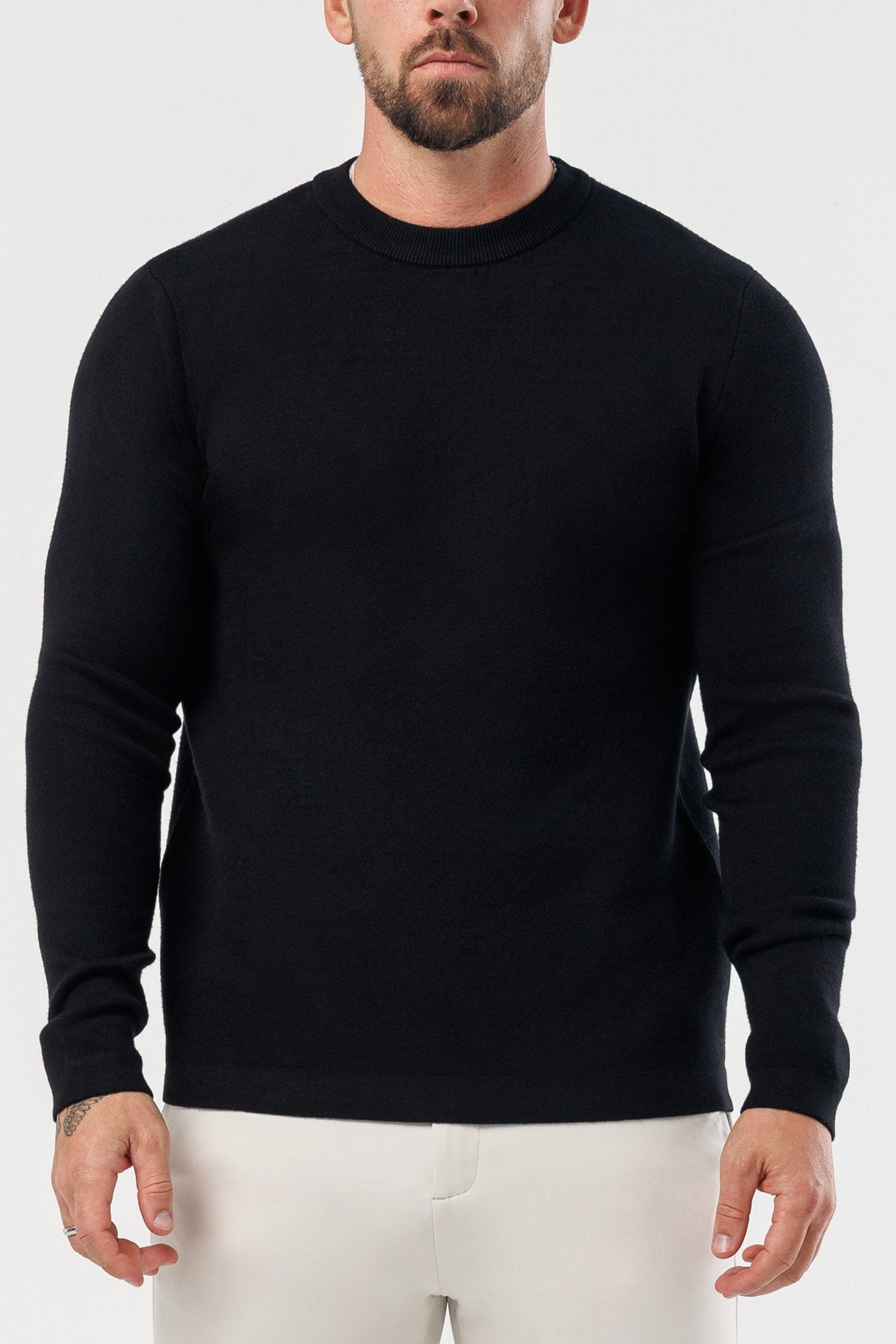 LUXE KNIT SWEATER - BLACK