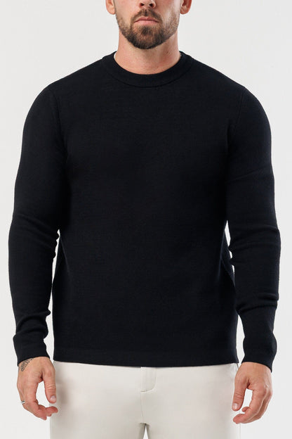 LUXE KNIT SWEATER - BLACK