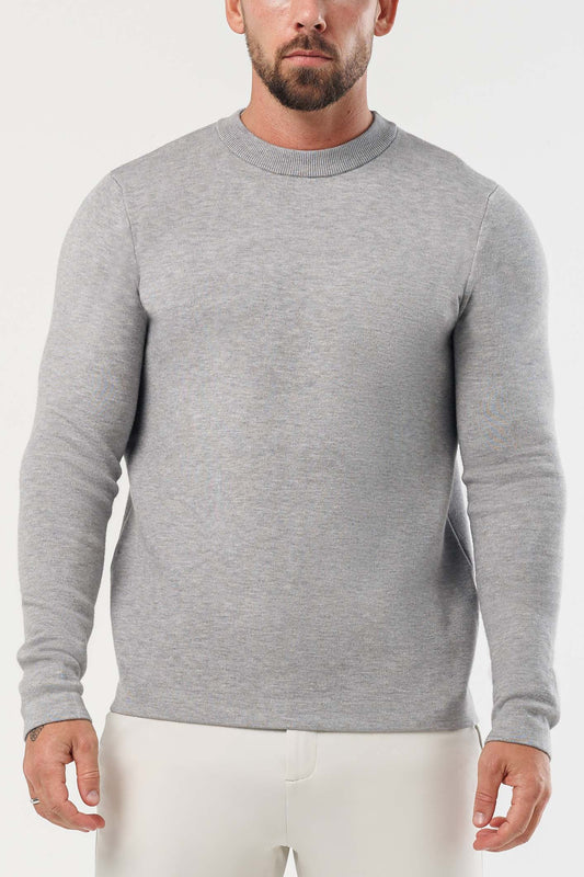 LUXE KNIT SWEATER - GREY