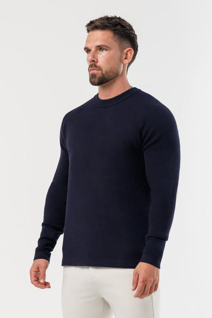 LUXE KNIT SWEATER - NAVY