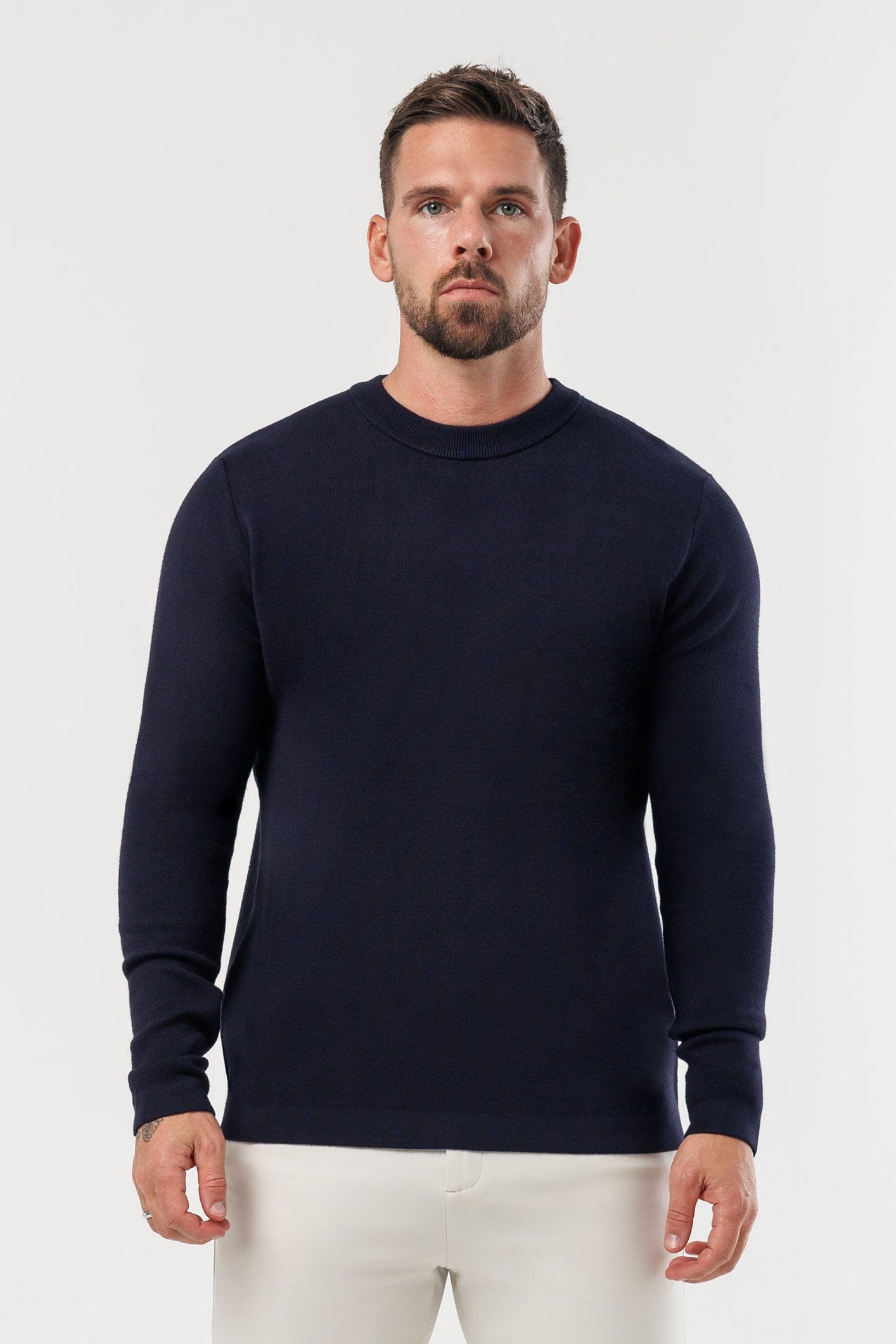 LUXE KNIT SWEATER - NAVY
