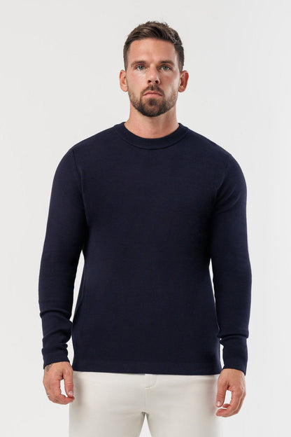 LUXE KNIT SWEATER - NAVY