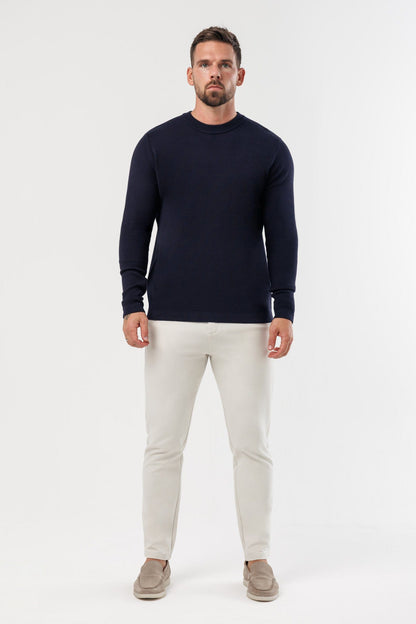 LUXE KNIT SWEATER - NAVY