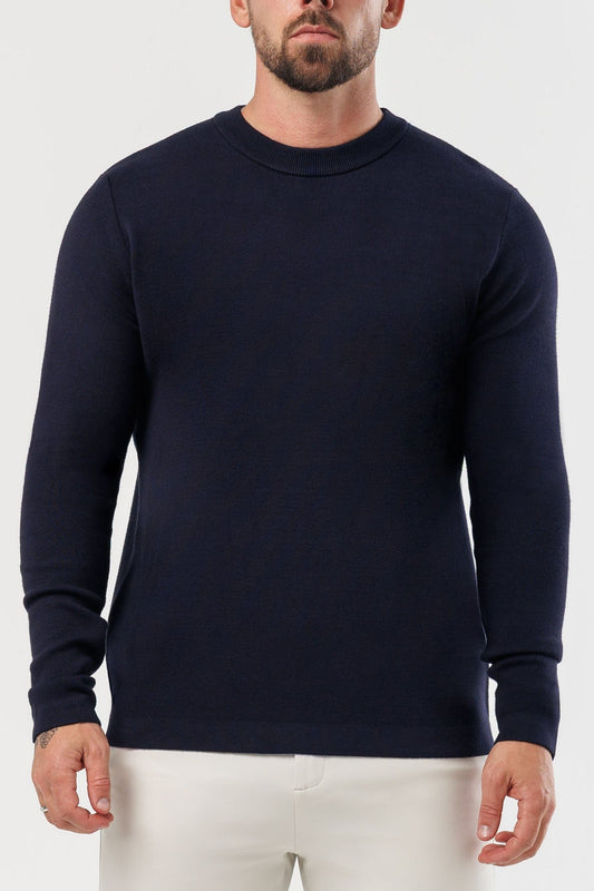 LUXE KNIT SWEATER - NAVY