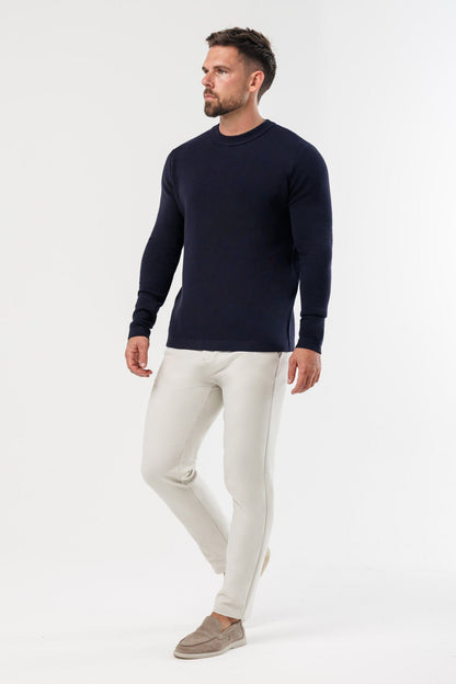 LUXE KNIT SWEATER - NAVY