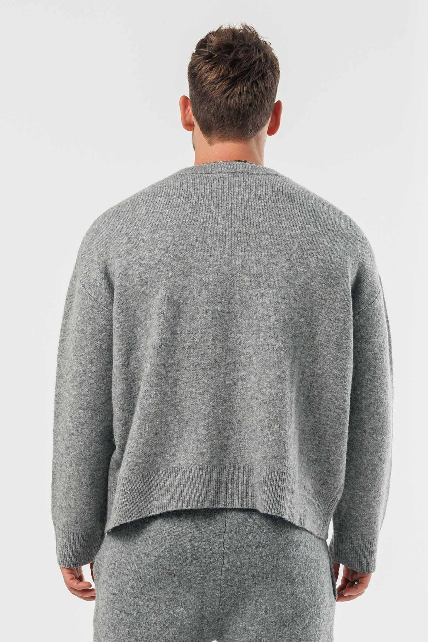 KNIT SWEATER - GREY MARL
