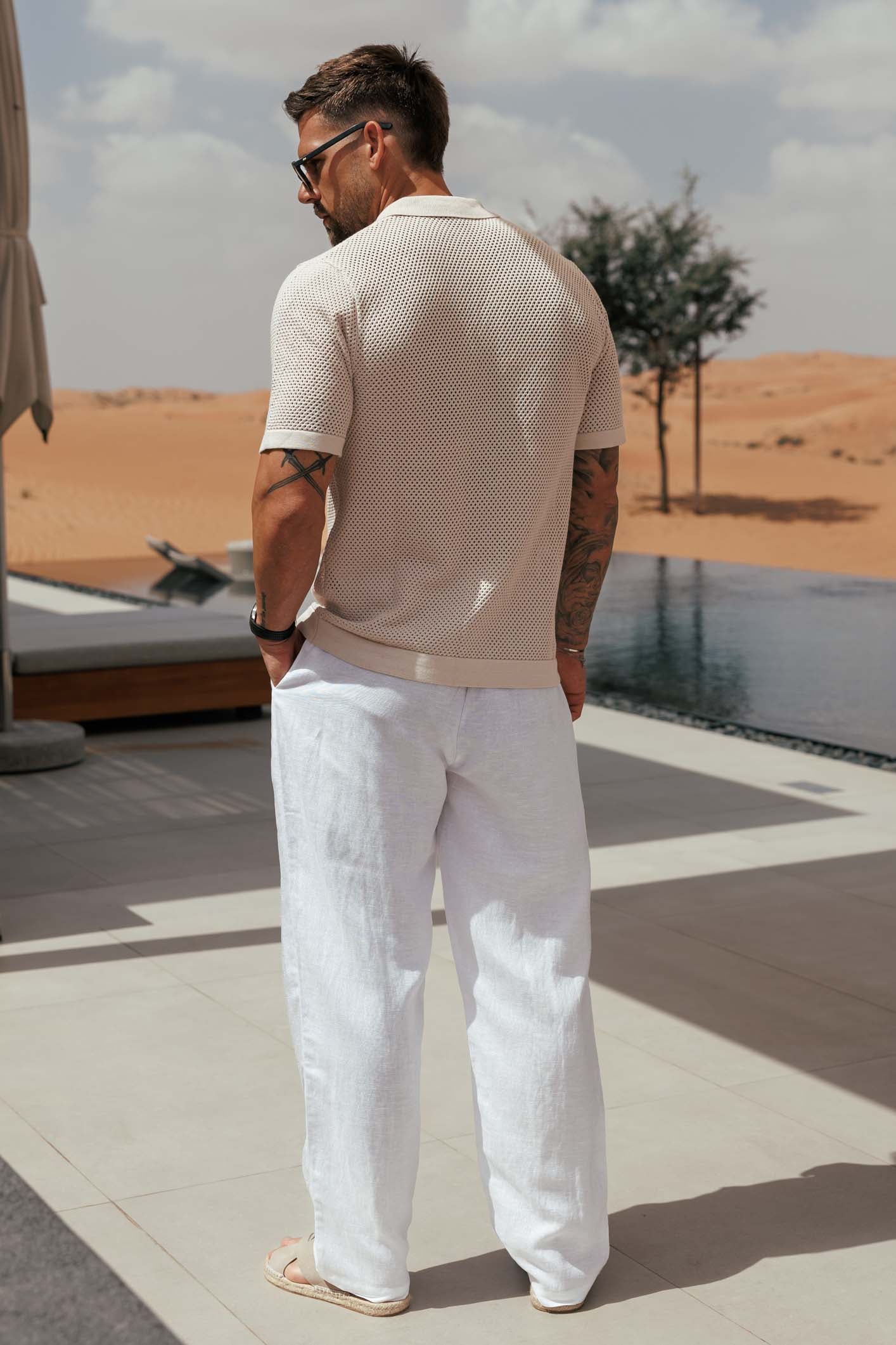 PEAK KNIT SHIRT - CREAM