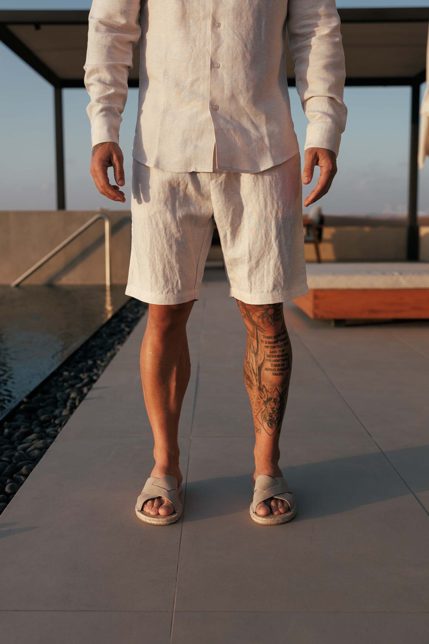 LINEN SHORT - OAT