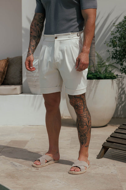 PREMIUM SIDE CINCH SHORT - STONE