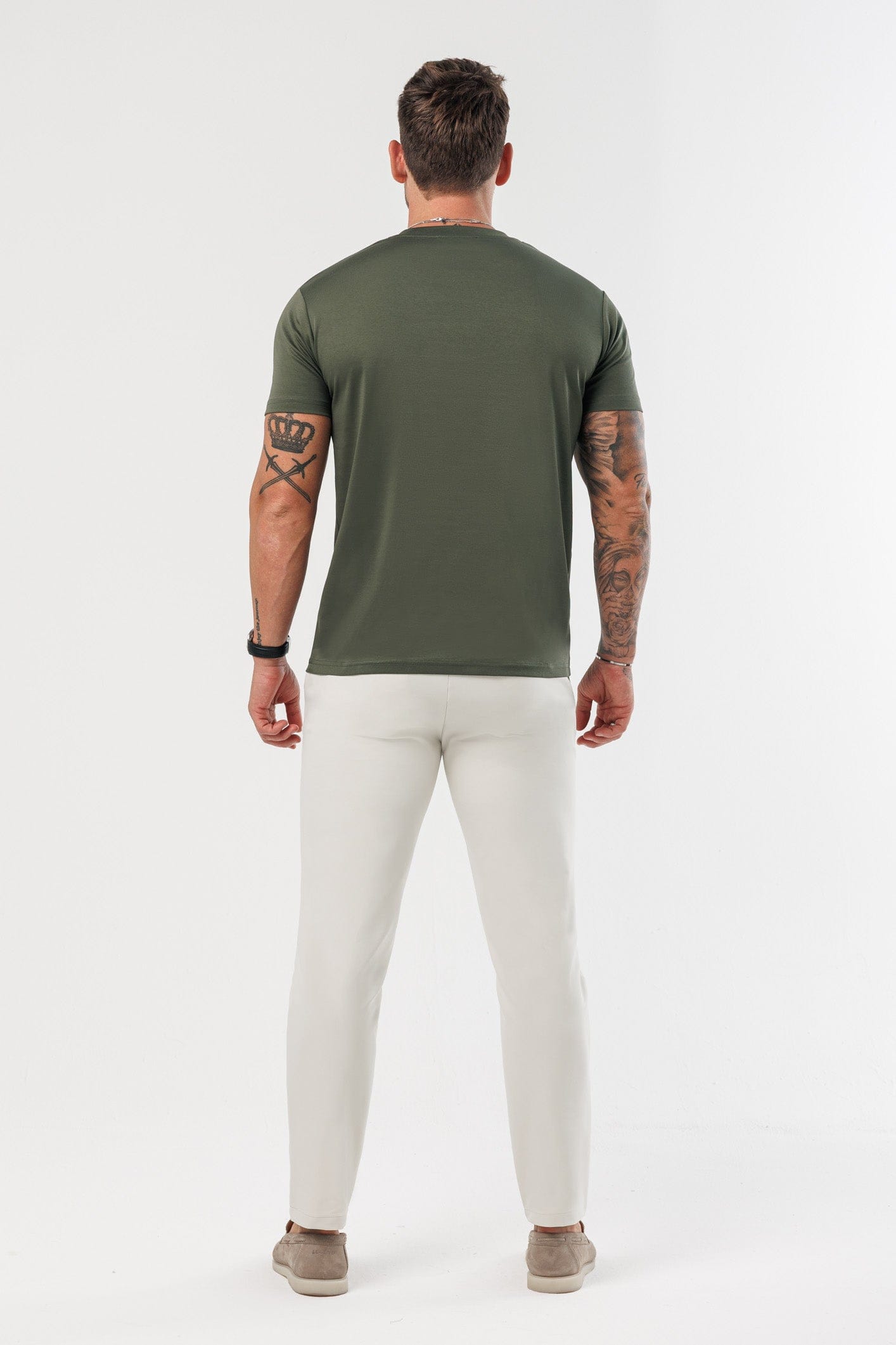 LUXE MERCERISED T-SHIRT - ARMY GREEN