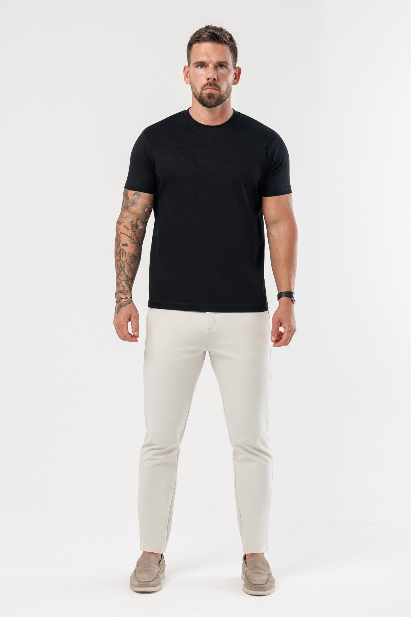 LUXE MERCERISED T-SHIRT - BLACK