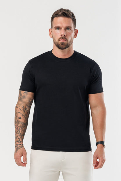 LUXE MERCERISED T-SHIRT - BLACK