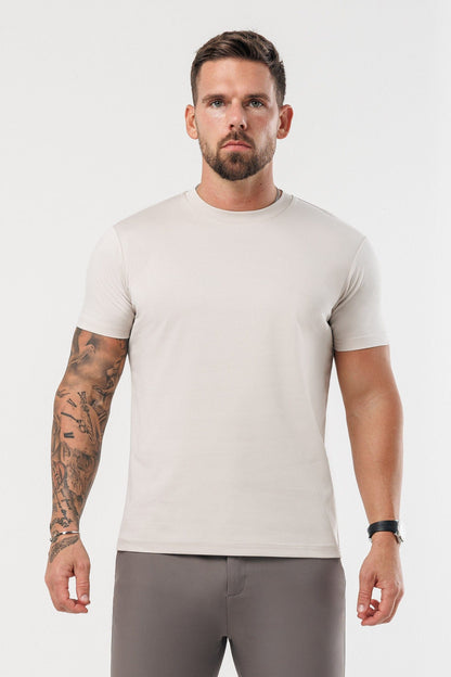 LUXE MERCERISED T-SHIRT - CREME