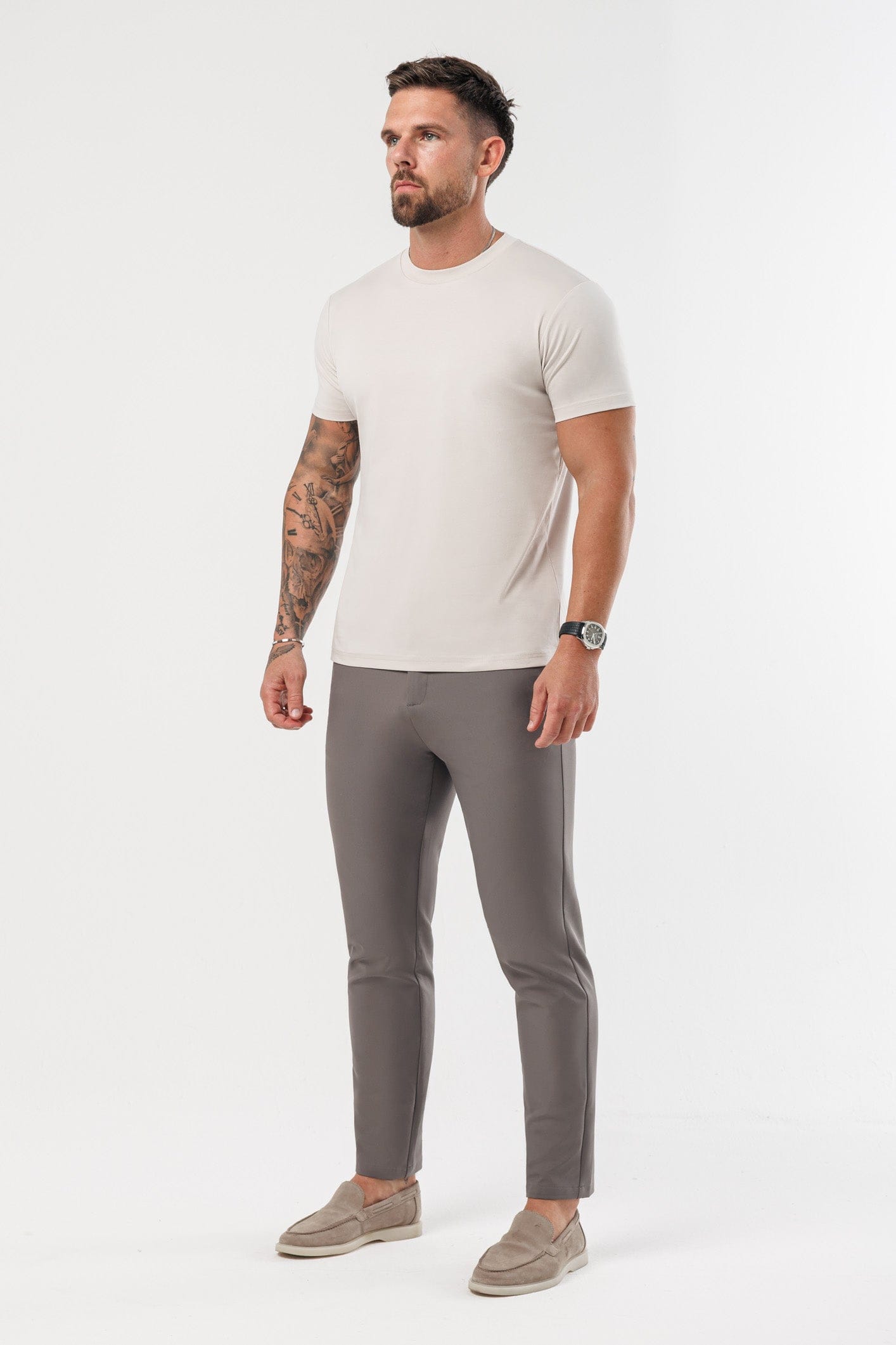 LUXE MERCERISED T-SHIRT - CREME