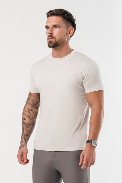 LUXE MERCERISED T-SHIRT - CREME