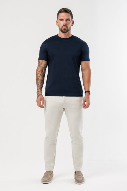 LUXE MERCERISED T-SHIRT - NAVY