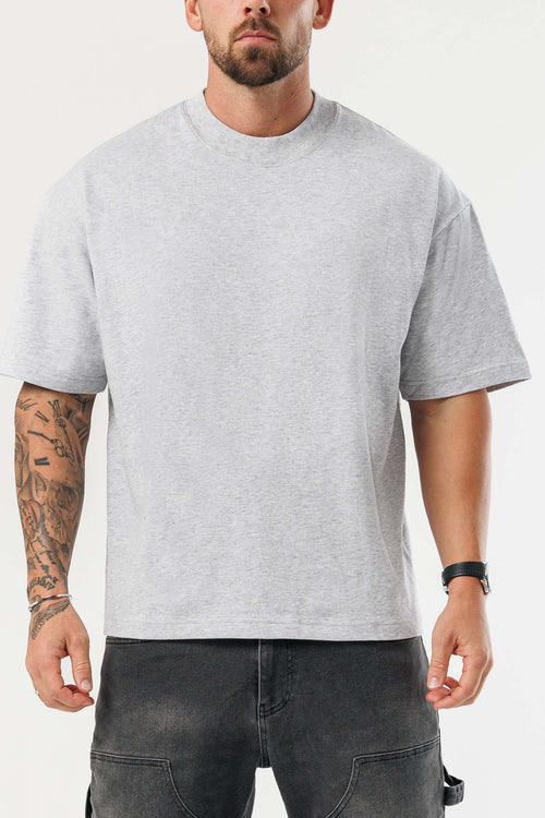 OVERSIZED T-SHIRT - GREY MARL