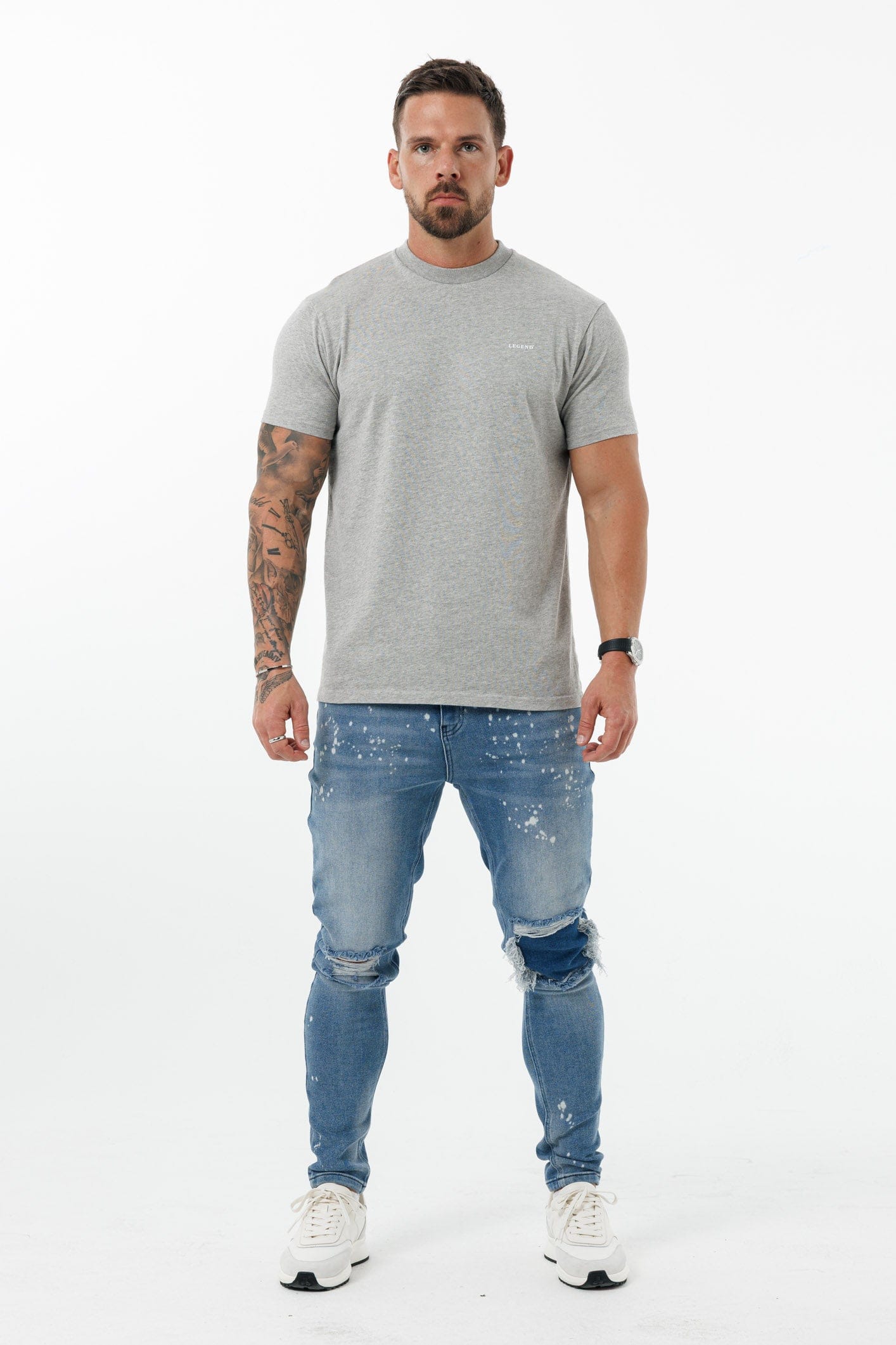 PREMIUM BASICS T-SHIRT - GREY MARL