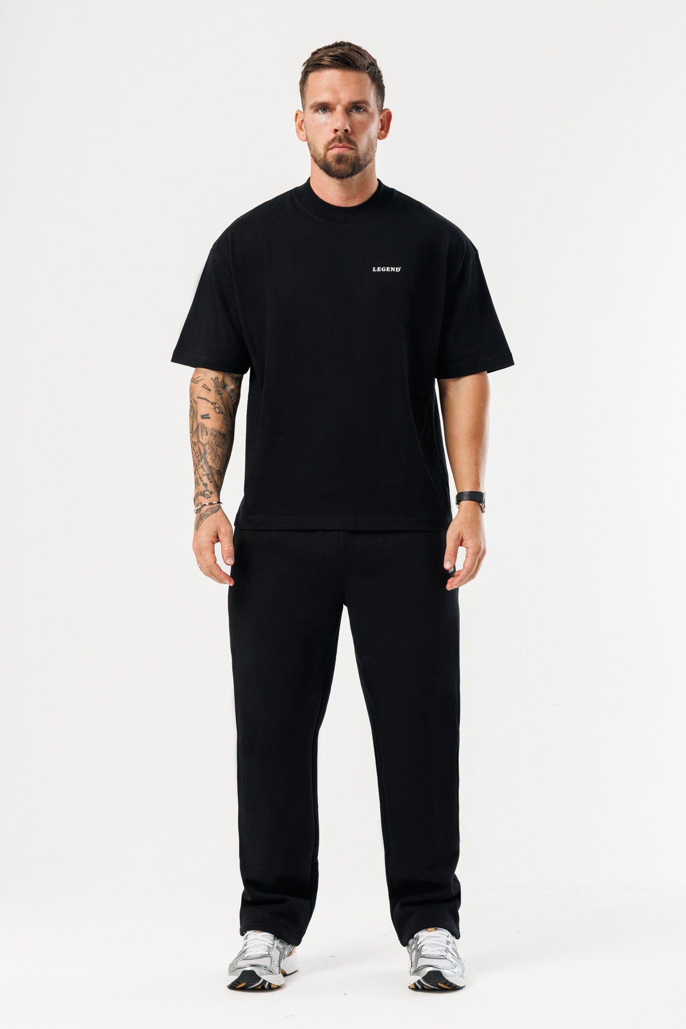 PRINT OVERSIZED T-SHIRT - BLACK