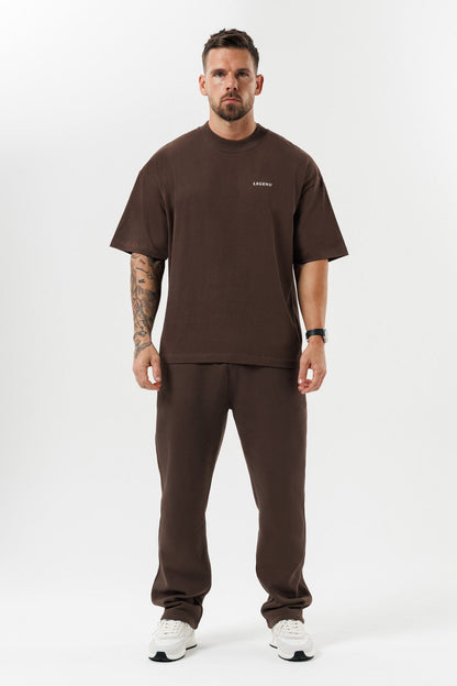 PRINT OVERSIZED T-SHIRT - BROWN