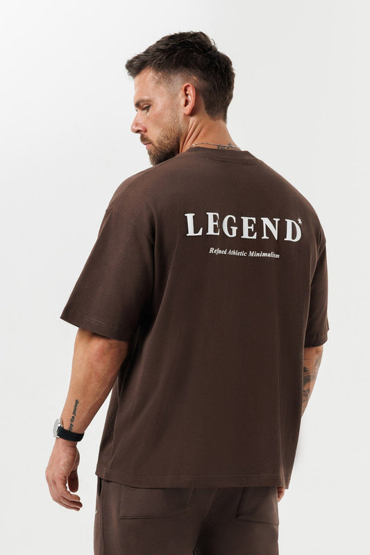 PRINT OVERSIZED T-SHIRT - BROWN