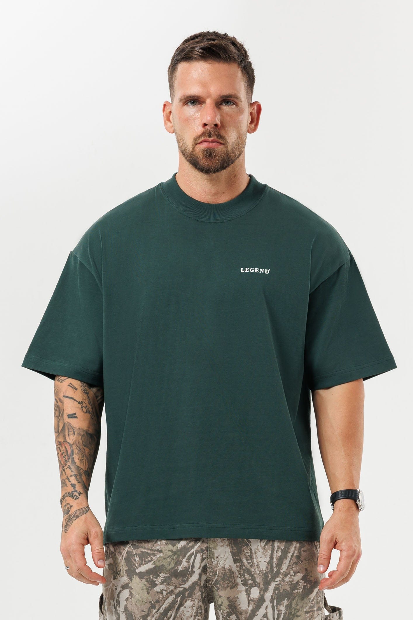 PRINT OVERSIZED T-SHIRT - GREEN