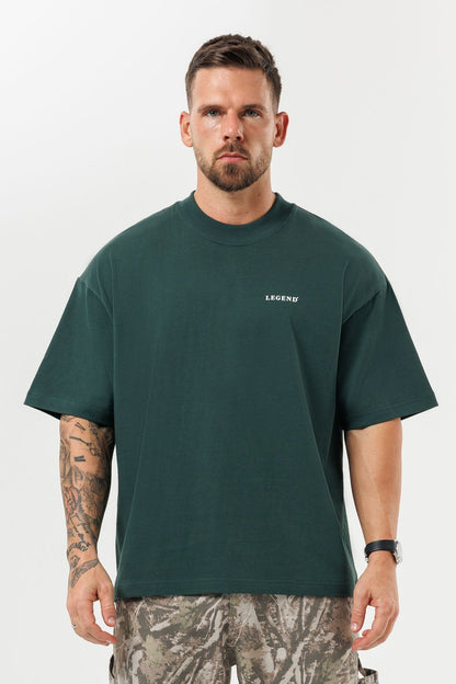 PRINT OVERSIZED T-SHIRT - GREEN