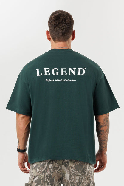 PRINT OVERSIZED T-SHIRT - GREEN