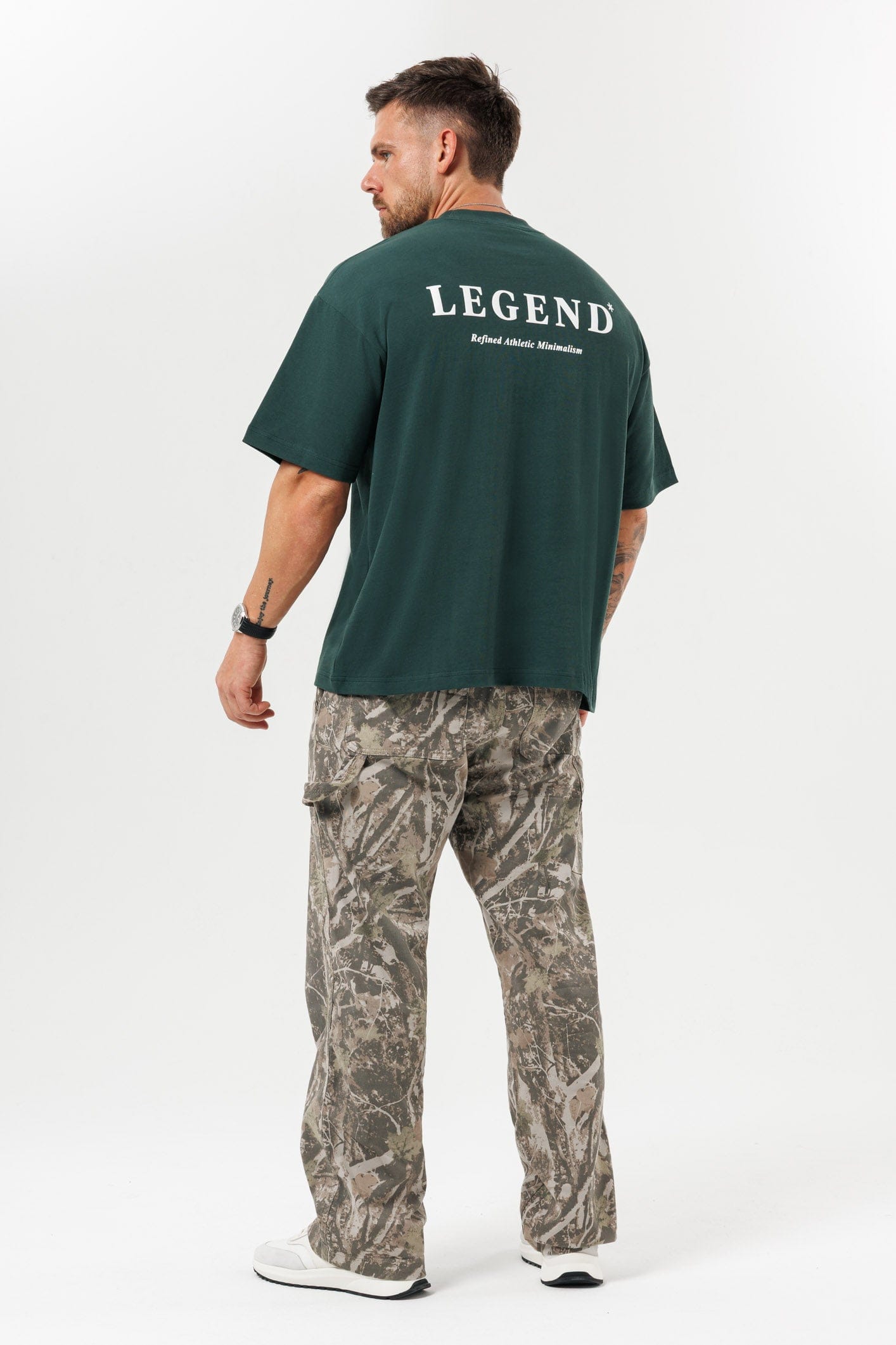 PRINT OVERSIZED T-SHIRT - GREEN