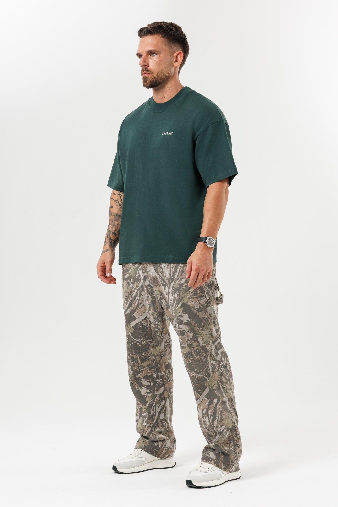 PRINT OVERSIZED T-SHIRT - GREEN
