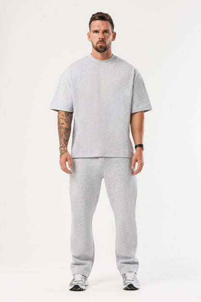 PRINT OVERSIZED T-SHIRT - GREY MARL