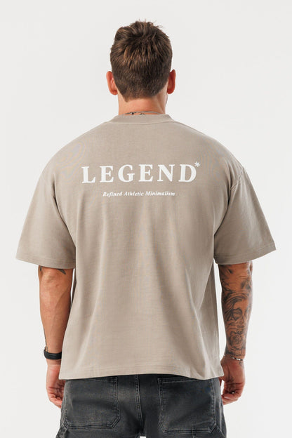 PRINT OVERSIZED T-SHIRT - VINTAGE KHAKI