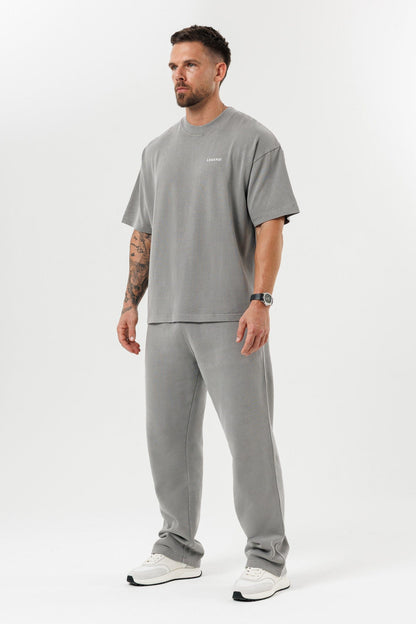 PRINT OVERSIZED T-SHIRT - WASHED GREY