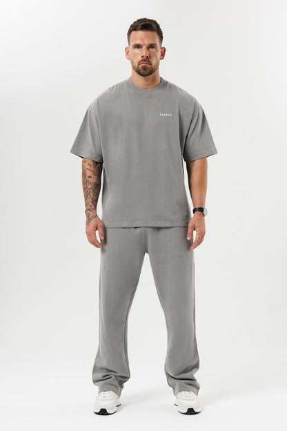 PRINT OVERSIZED T-SHIRT - WASHED GREY
